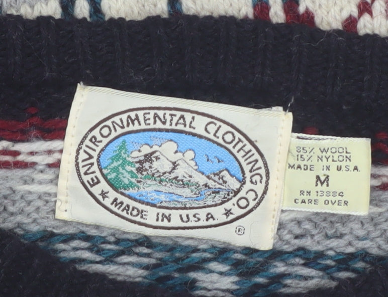 Environmental Clothing Co. Men's Multicoloured Wool Fair Isle Jumper M
