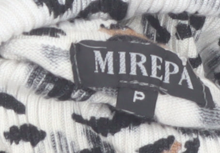 Mirepa Women’s Leopard Print Roll Neck Short Sleeve Jumper Size S
