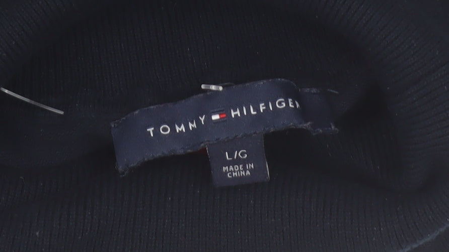 Tommy Hilfiger Womens Multicoloured Roll Neck Knit Jumper L