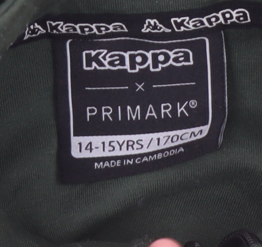 Additional view of Kappa boys’ green 1/4 zip sweatshirt 14-15 years logo sports top