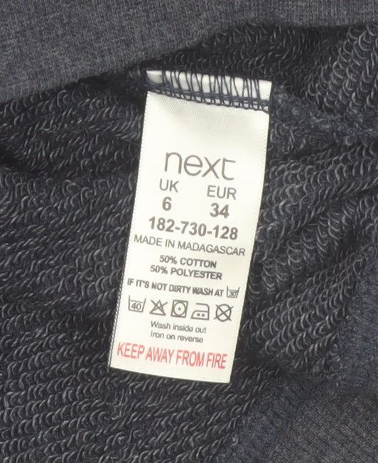 Next Women’s Navy Hoodie Size 6 Cotton Blend Pullover