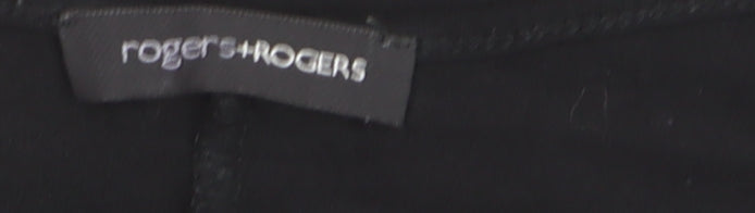 rogers+ROGERS Womens Black Plus Size 22 Sleeveless Camisole Blouse