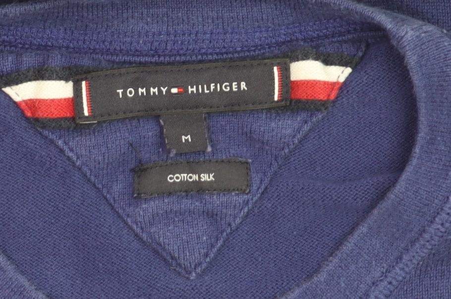 Tommy Hilfiger Men’s Blue Cotton Silk Crew Neck Pullover Sweatshirt M