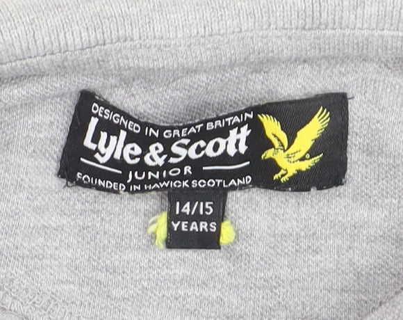 Lyle & Scott Junior Grey Short Sleeve Polo Shirt 14-15 Years