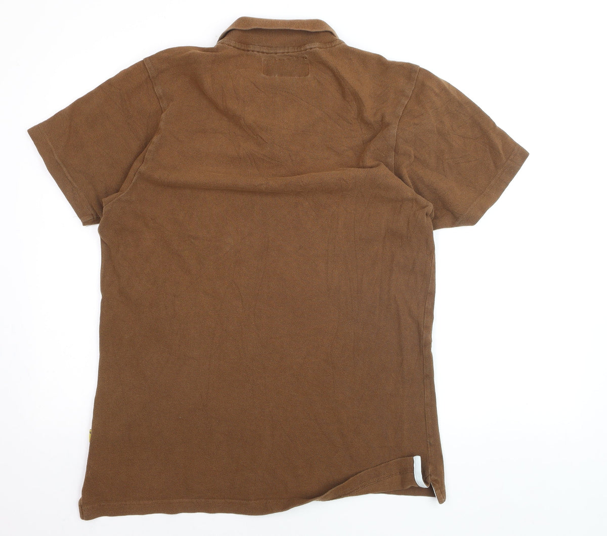 Jack Wills Men's Brown Cotton Polo Shirt Size L Short Sleeve Casual
