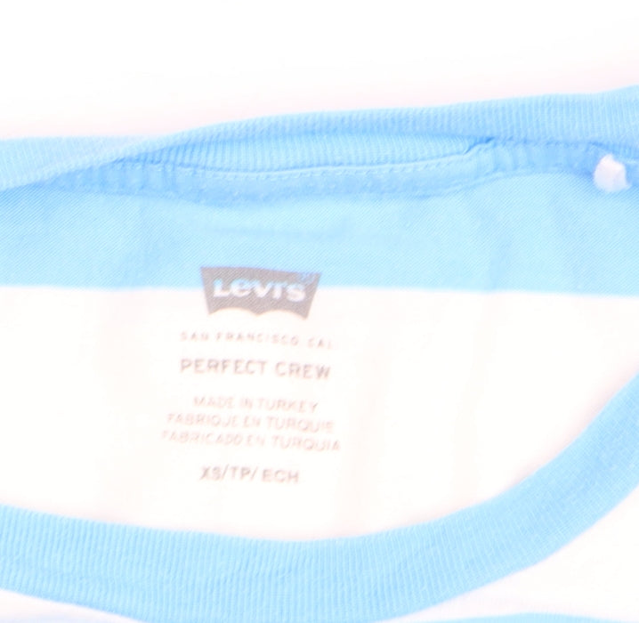 Levi's Men's Blue White Striped Crew Neck T-Shirt XS
