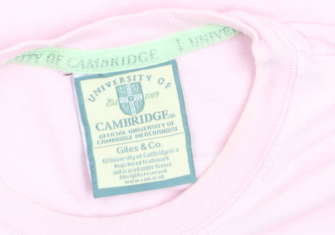 Giles & Co. Women’s Pink Cambridge University Cotton T-Shirt S