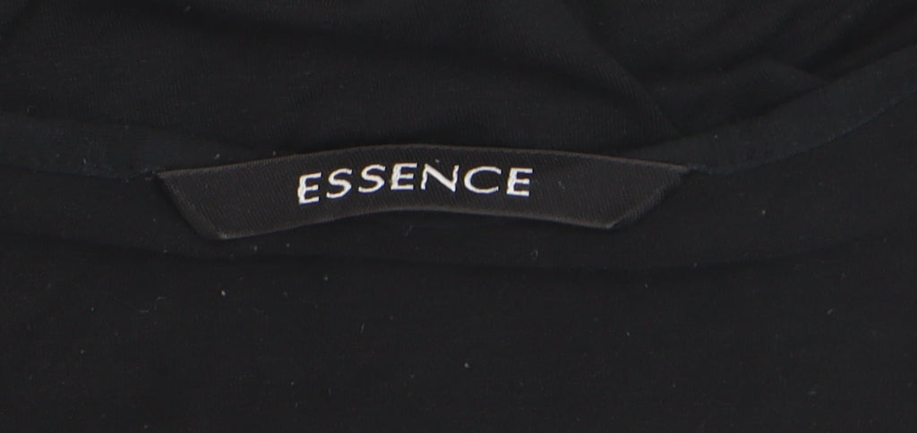 Essence Women’s Black V-Neck 3/4 Sleeve Tunic Blouse Size 20