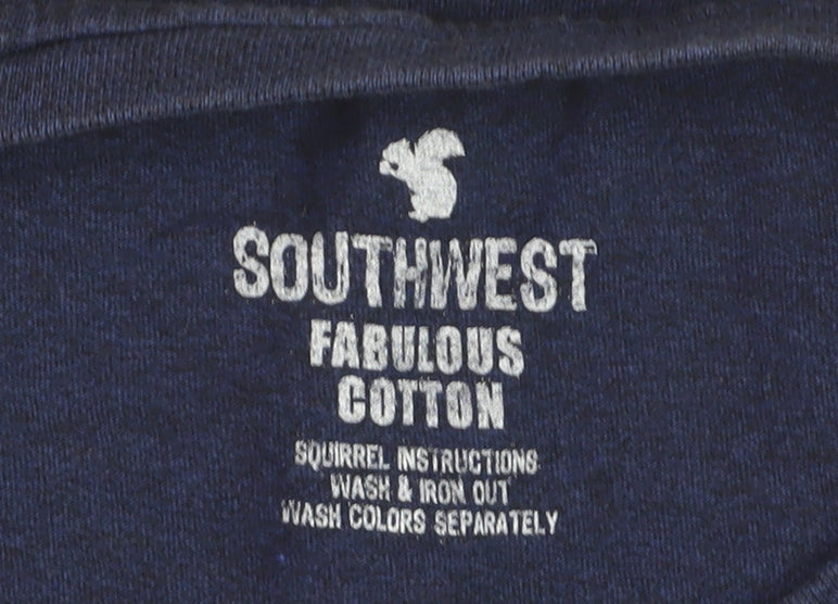 Southwest Hossegor Men's Blue Cotton Graphic T-Shirt Size L