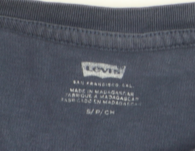 Levi's Men's Blue Graphic Logo Regular Fit Cotton T-Shirt M