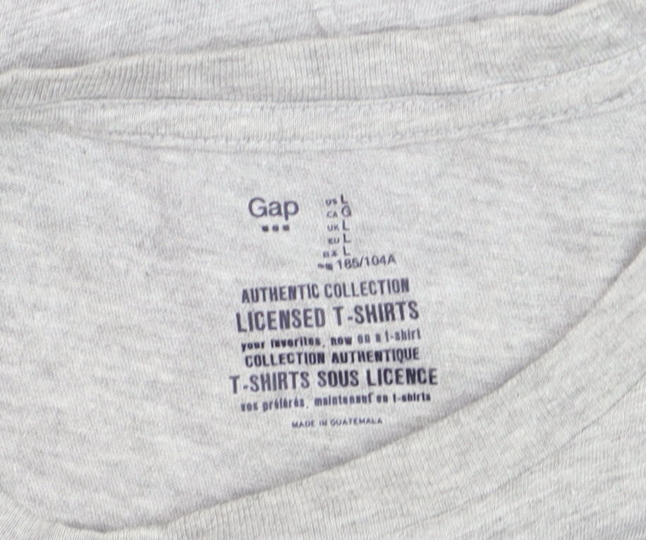 Gap Men's Grey NASA Logo Graphic Print T-Shirt Size L