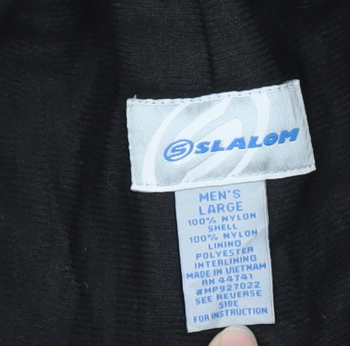 Slalom Men’s Black L Snow Pants Waterproof Winter Ski Trousers