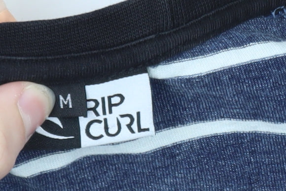 Rip Curl Men’s Blue Striped Short Sleeve Crew Neck T-Shirt Size M