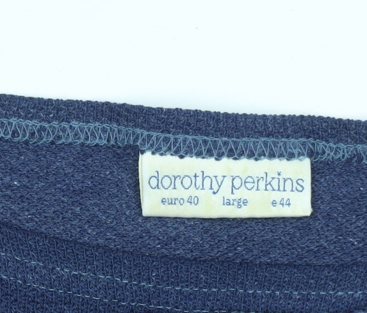 Dorothy Perkins Women Blue Large Knit Pullover Jumper