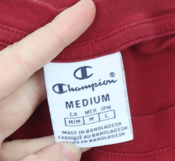 Champion Men’s Red Authentic Since 1919 T-Shirt Medium Cotton Crew Neck