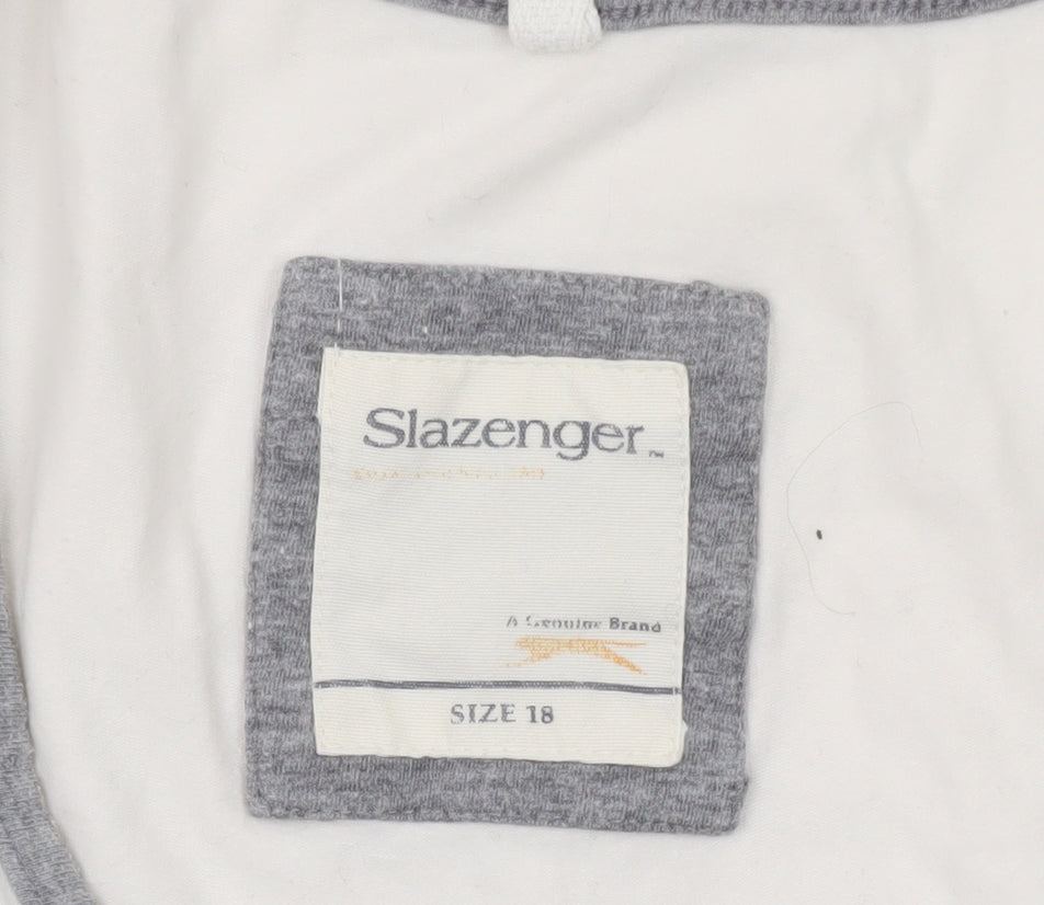 Slazenger Men's White Sleeveless Round Neck Cotton T-Shirt XL