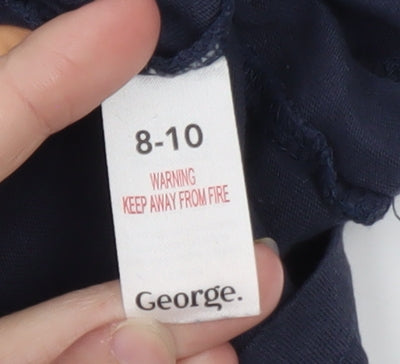 George Women's Blue Starfish Graphic Pyjama Top Size 8-10