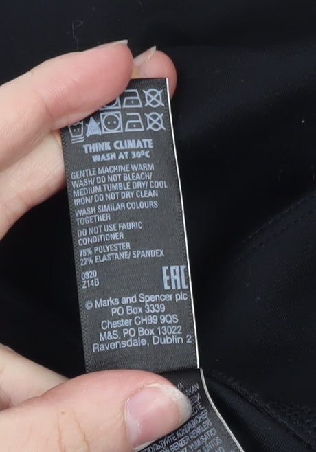 Marks and Spencer Women's Black High Rise Stretch Leggings Size 20