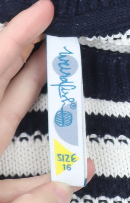 Seasalt Women’s Multicoloured Striped Cotton Jumper Size 16