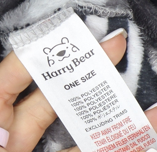 Harry Bear Boys Grey Camouflage Fleece Hooded Nightwear One Size