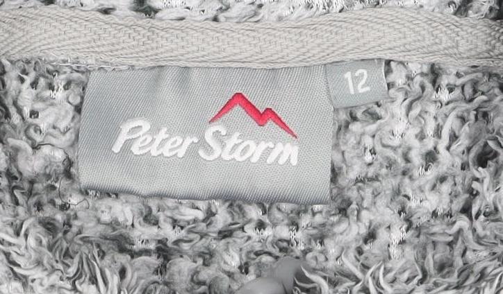 Peter Storm Women Grey Size 12 Fleece Hooded Full Zip Jacket