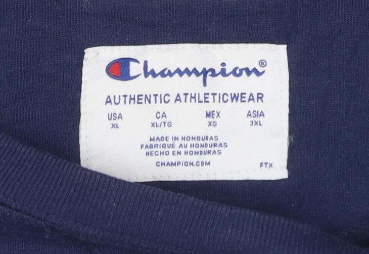 Champion Women's Navy Blue XL Crew Neck Pullover Sweatshirt