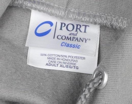 Port and Company Men's Grey XL Pullover Hoodie Riverside Poly Bears