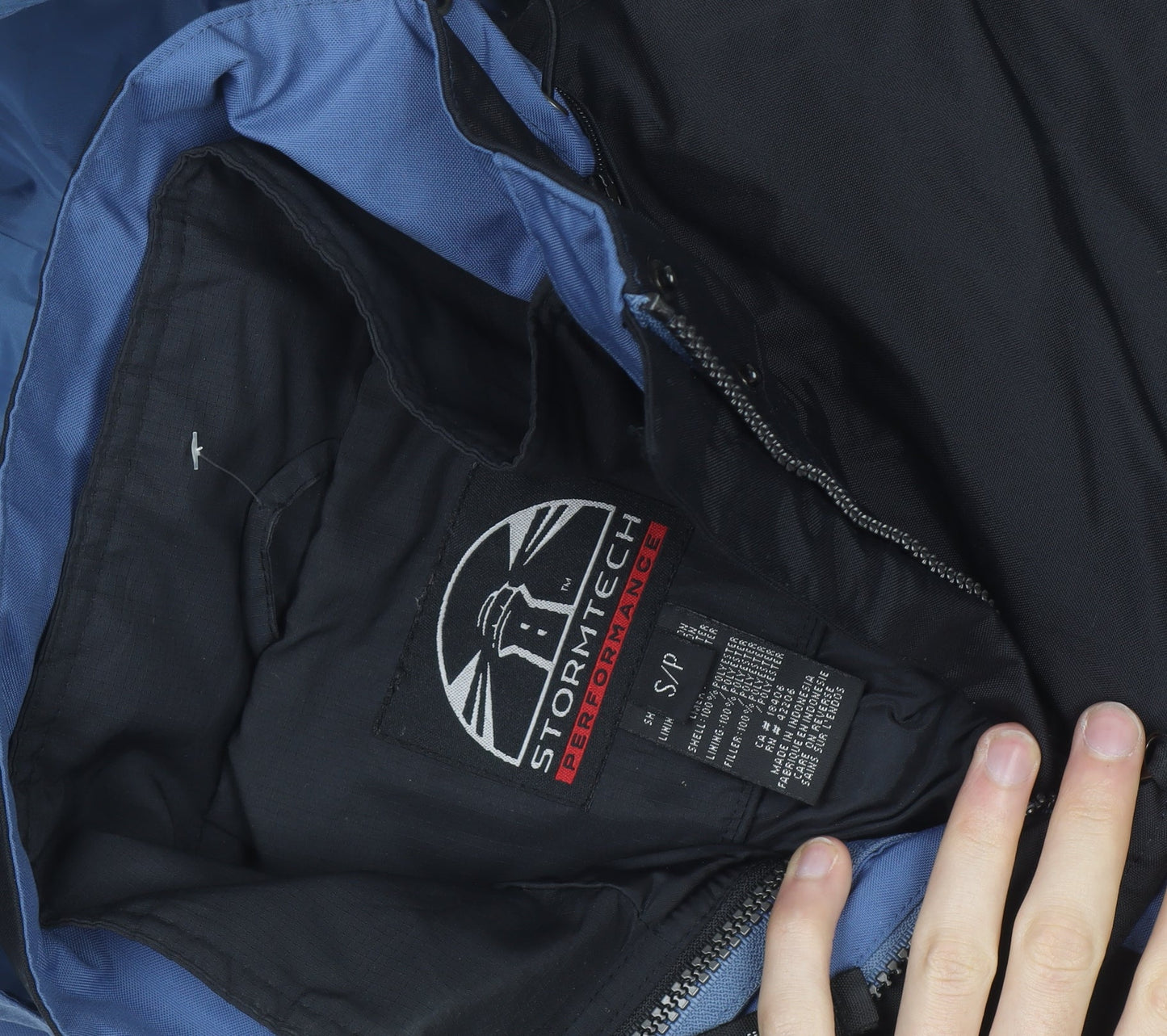 Stormtech Men's Blue Waterproof Hooded Parka Jacket Size S