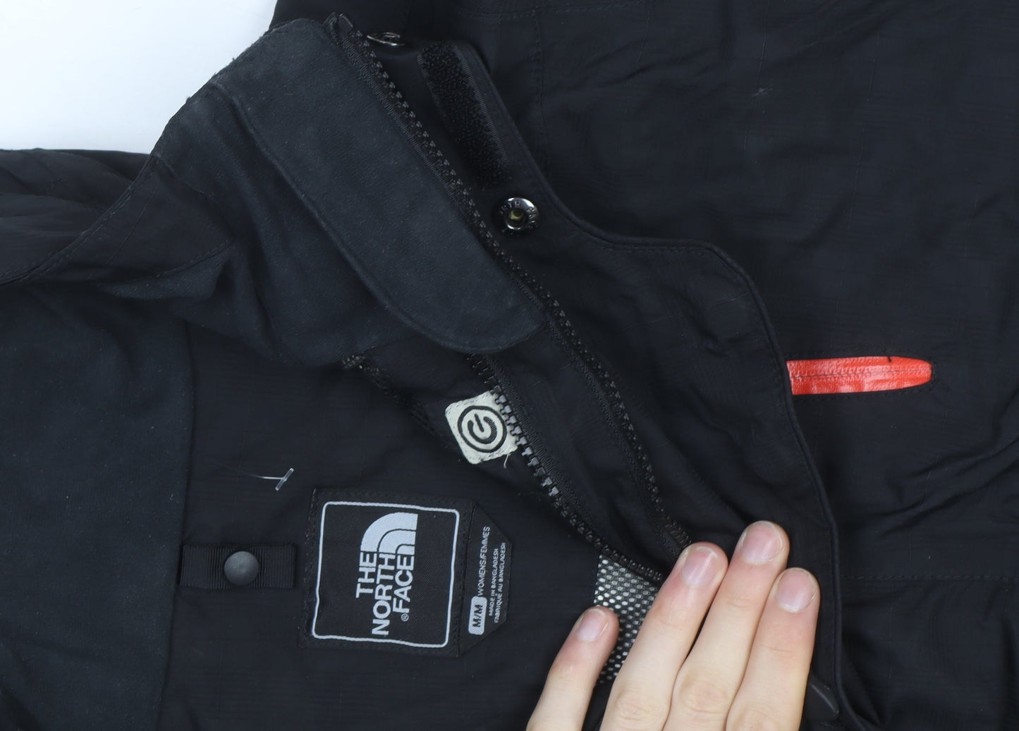 The North Face Women's Black Hooded Waterproof Parka Jacket M