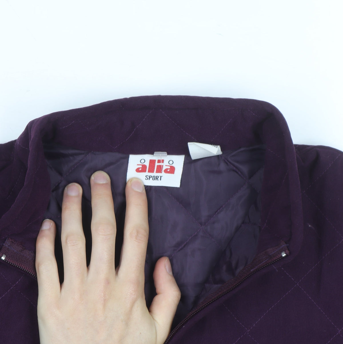 Alia Sport Men's Purple Quilted Mid-Length Jacket Size S