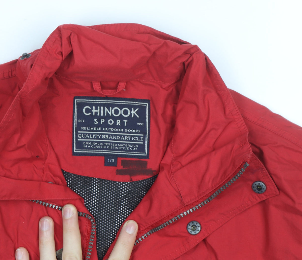 Chinook Men’s Red Parka Jacket M Windproof Water Resistant Outdoor