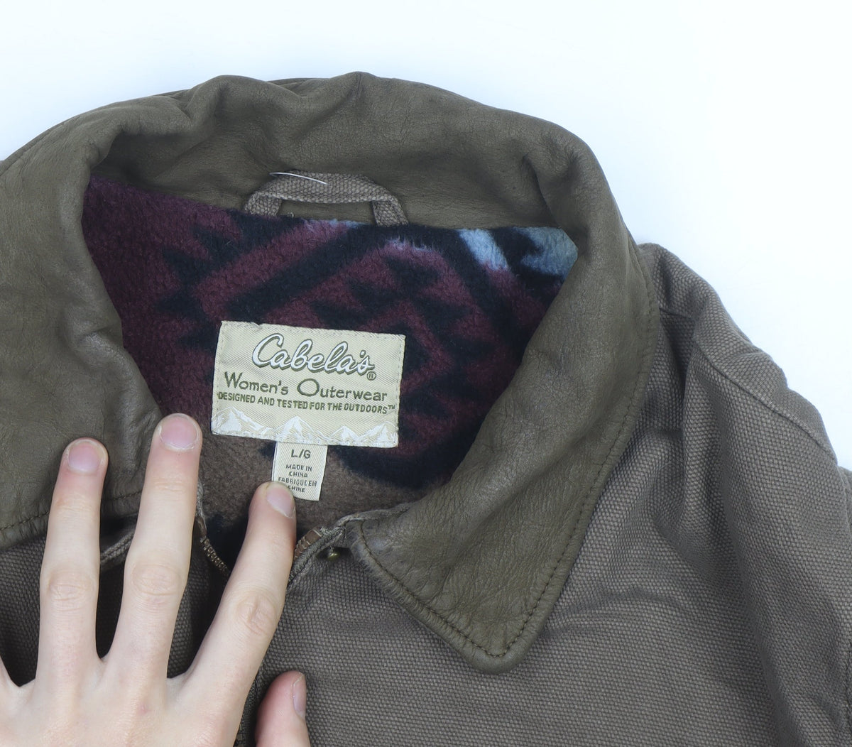 Cabela's Women's Brown L Field Jacket Cotton Blend Outdoor Coat