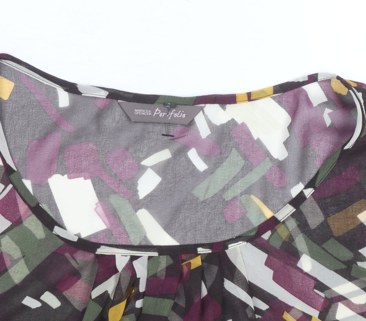 Marks & Spencer Women’s Multicoloured Chiffon Blouse Size 14