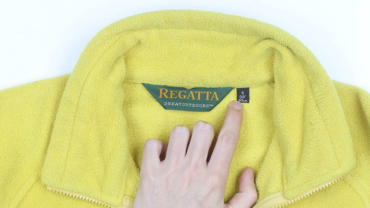 Regatta Men's Yellow Fleece Full Zip Activewear Jacket S 97cm