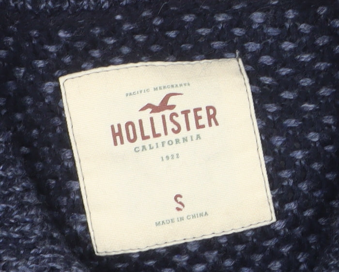 Hollister Womens Blue Full Zip Knit Cardigan Small Classic Fit