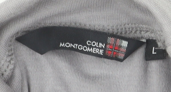 Colin Montgomerie Men's Grey Cotton Long Sleeve Pullover Sweatshirt L
