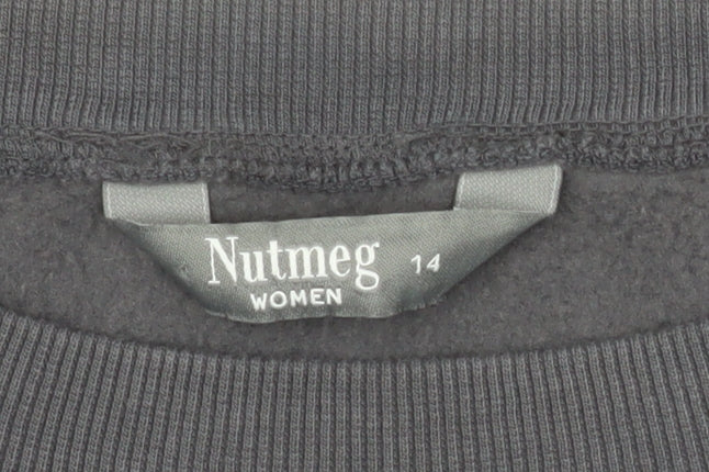 Nutmeg Women Grey Size 14 Pullover Sweatshirt Cotton Blend