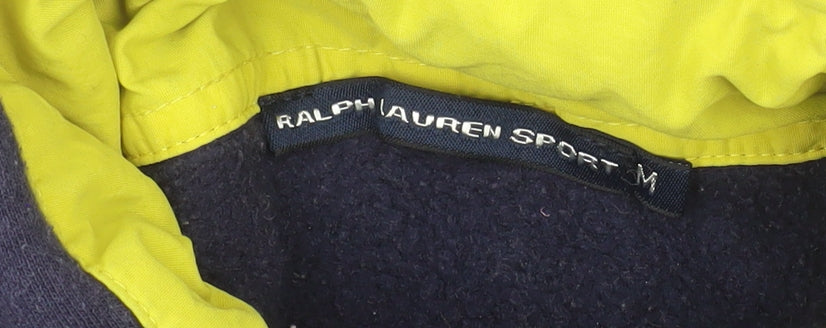 Ralph Lauren Sport Women's Navy Blue 1/2 Zip Fleece Pullover Sweatshirt Size M