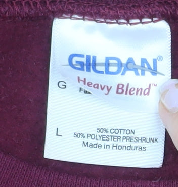 Gildan Men's Red Barts H London Graphic Pullover Sweatshirt Size L