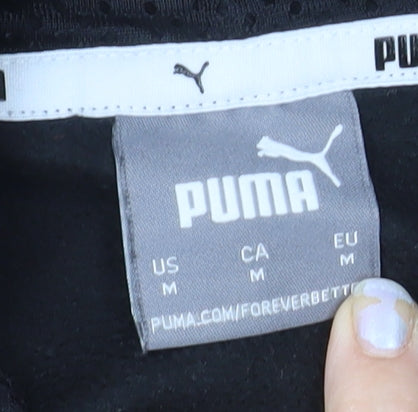 Puma Men's Black Pullover Hoodie M Regular Fit Sportswear