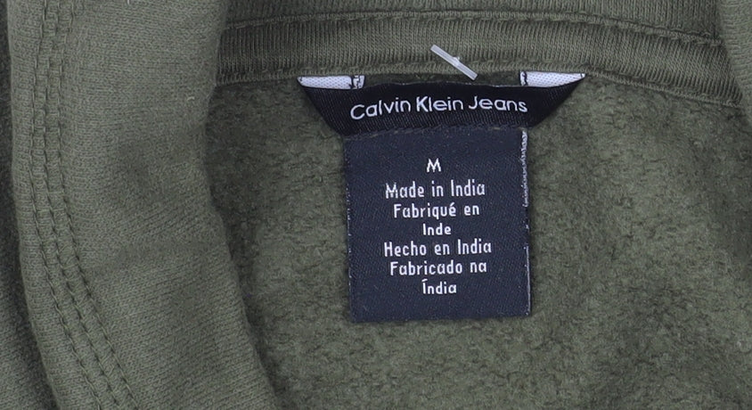Calvin Klein Jeans Women’s Green Pullover Sweatshirt M Cotton Blend