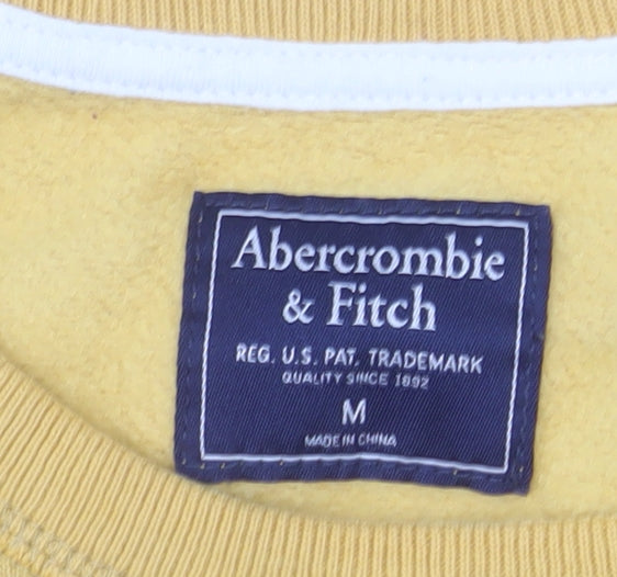 Abercrombie & Fitch Men’s Yellow Crew Neck Sweatshirt M