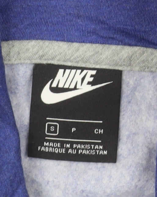 Nike Men's Blue Small Pullover Hoodie Sweatshirt Logo Sportswear