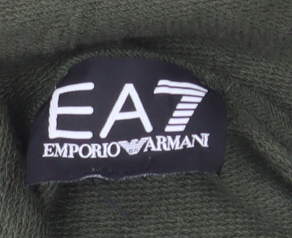 Emporio Armani EA7 Boys Green Pullover Hoodie 14 Years Cotton Logo Style