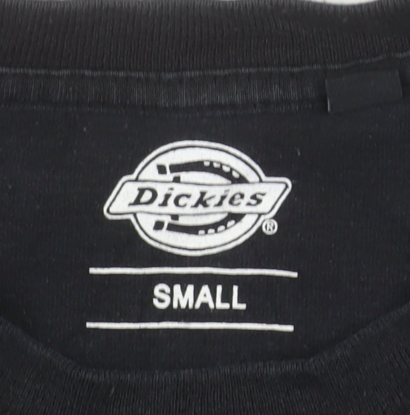 Dickies Womens Black Small Pullover Sweatshirt 100% Cotton Crew Neck