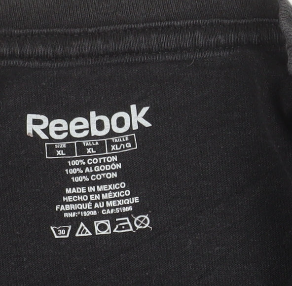 Reebok Men’s Black XL Sports Graphic Cotton T-Shirt