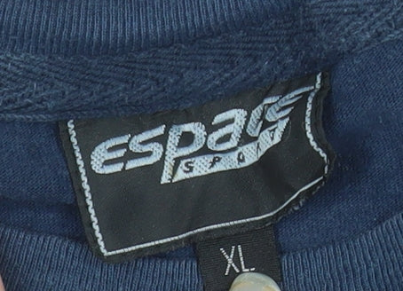 Esprit Sport Men’s Blue XL Crew Neck Short Sleeve Cotton T-Shirt
