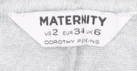 Dorothy Perkins Women’s Grey Maternity Lace Trim Jumper Size 6