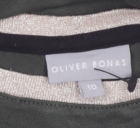 Oliver Bonas Women's Green Size 10 Short Sleeve Basic T-Shirt