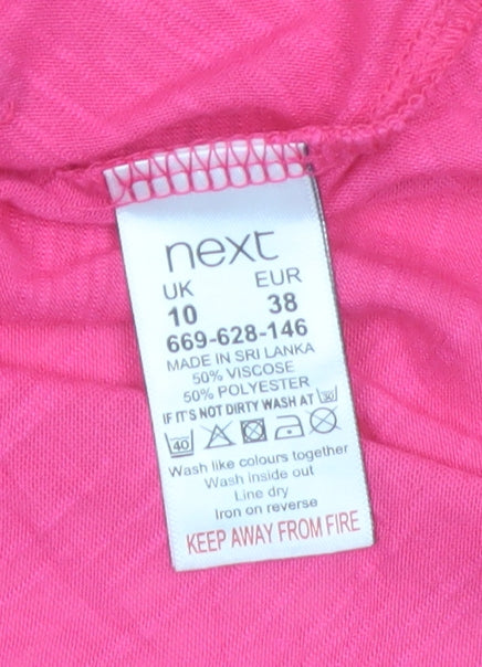 Next Women's Pink Studded Sleeveless Tank Top Size 10